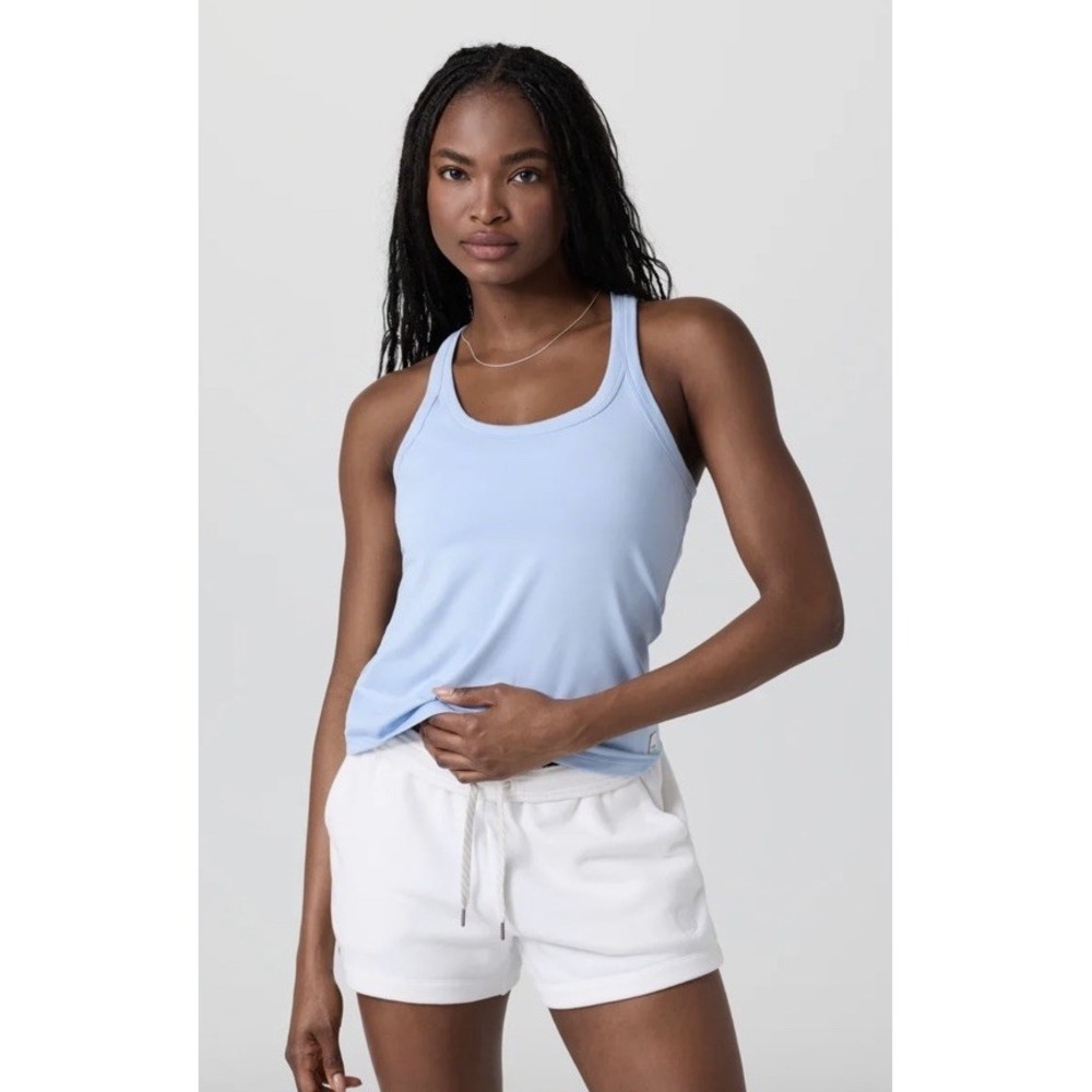 Vuori Lux Racerback Performance Tank Top Womens Medium Light Blue Butter Soft